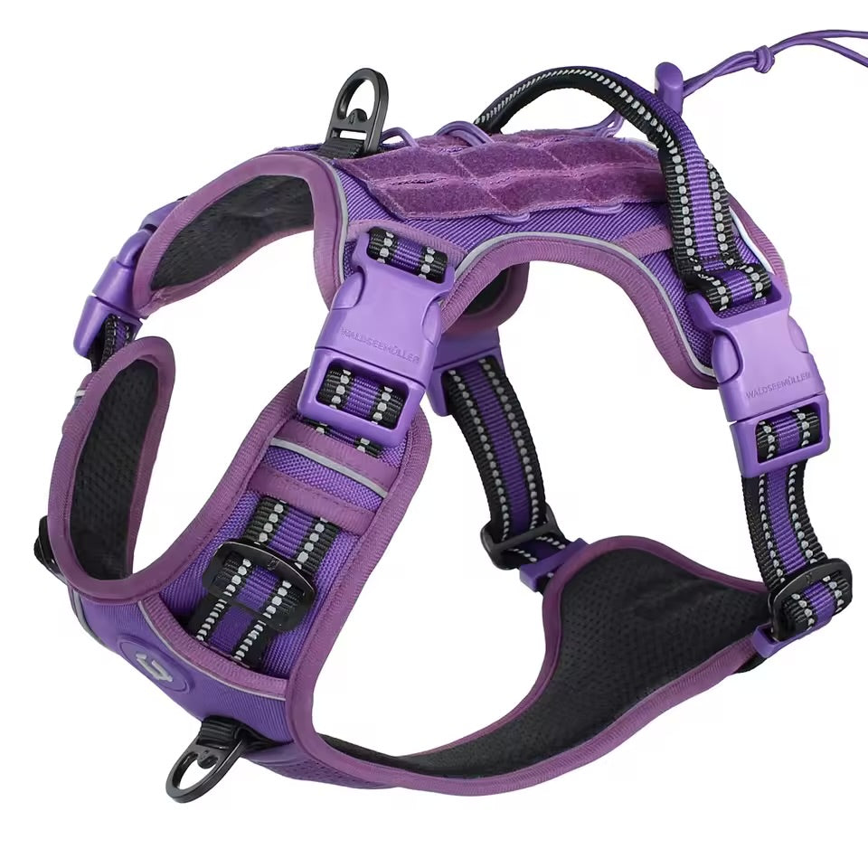 Harnais Tactique Anti-Traction pour Grand Chien — Réglable & Respirant